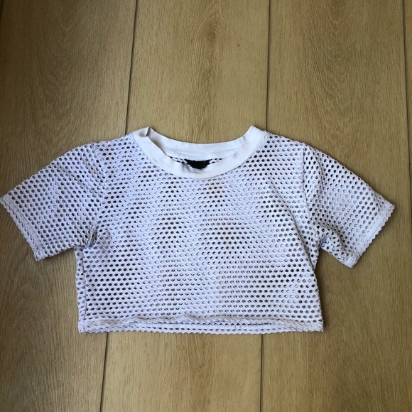 Topshop Tops - Mesh crop top